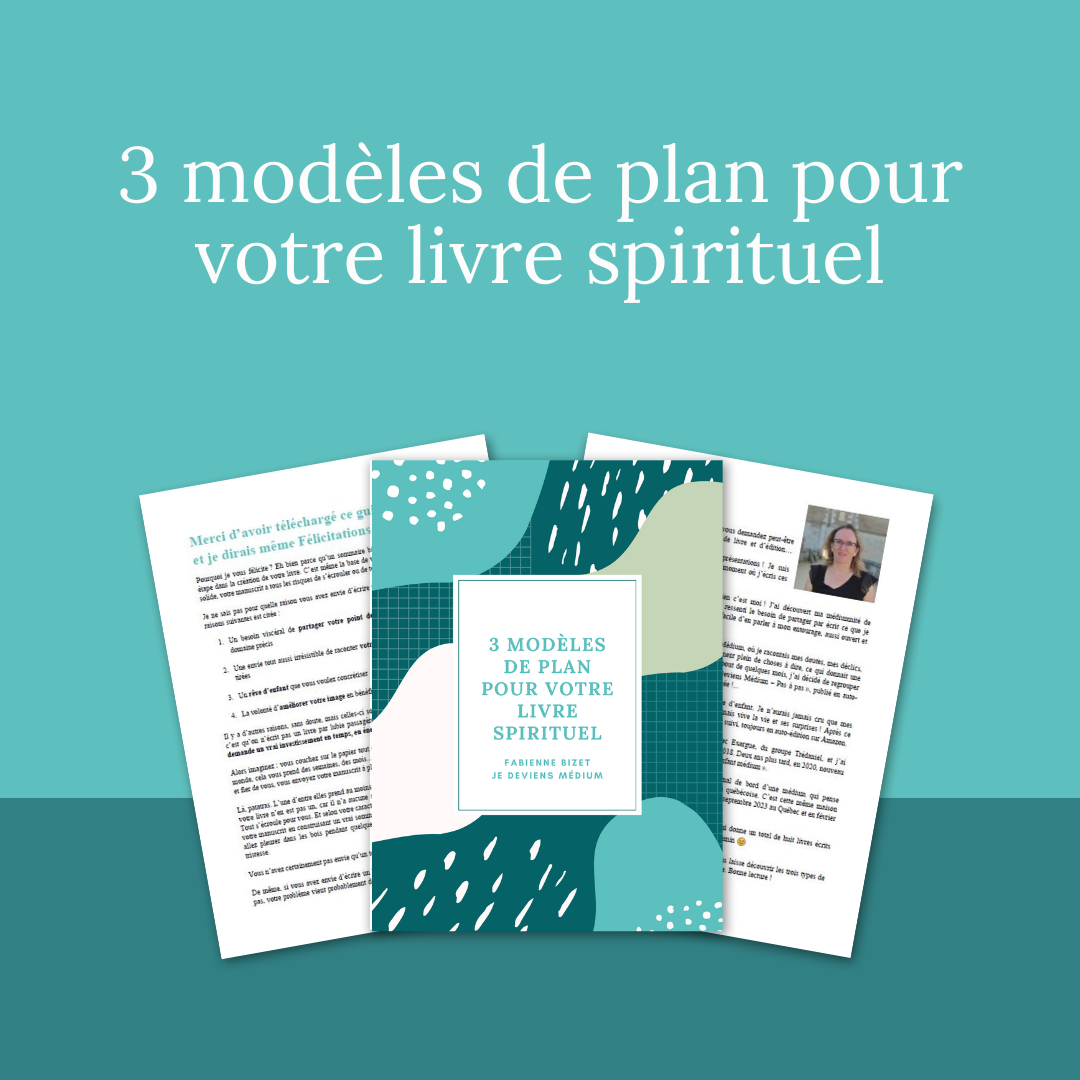 ebook gratuit 3 modèles de plan pour votre livre spirituel